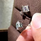 Women's Stud Earrings For Daughter Princess Lab Grown Diamond 14k White Gold#252 — photo 9