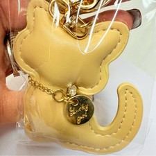 Gold Color Cat Keychain Accessory FOB Bag Charm NWT