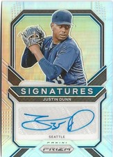 2021 Panini Prizm Justin Dunn Silver Prizm Auto SP RC Seattle Mariners