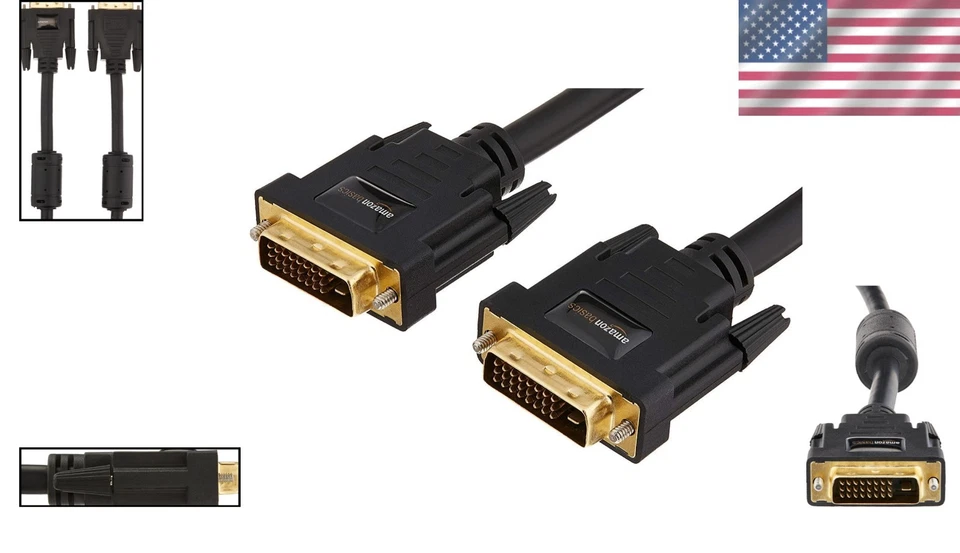 High-Quality 3 Feet DVI to DVI Cable - Male-to-Male, Frustration-Free Package - Image 2 of 4