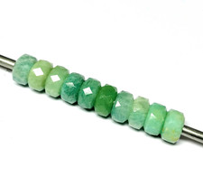 10 Pcs. Natural Green Amazonite Gemstone 14x8mm Beads With 5MM Big Hole Beads