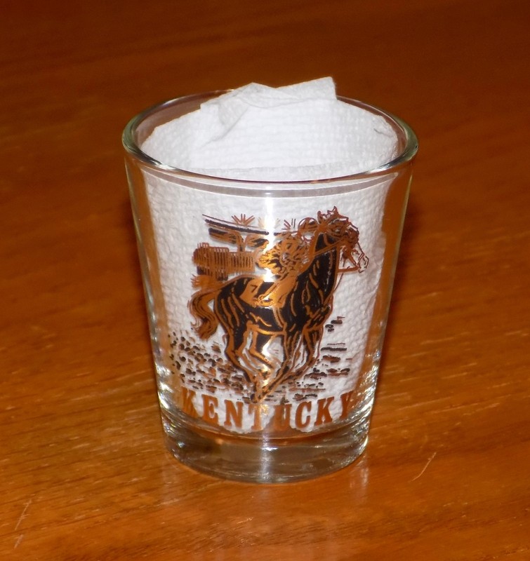 KENTUCKY HORSE RACING SHOT GLASS