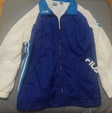 Vintage Fila Windbreaker Full Zip Jacket Blue / White Men's Large