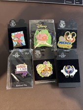 LOT OF ( 6) DIFFERENT DISNEY PINS, NEW ON CARD