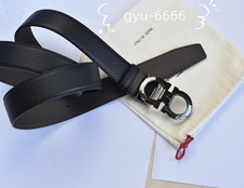 Ferragamo Reversible Men Belt Black /Brown length 120cm Black Gancini buckle