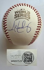 John Lackey Signed Auto OML 2016 World Series Baseball JSA Sticker Chicago Cubs