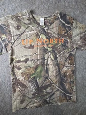 Code V Real Tree Camo T Shirt Adult Medium Camouflage Mens UP NORTH MICHIGAN