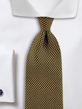 Brooks Brothers Makers Vintage 100 Silk Tie Black Gold Tossed Geometric Necktie