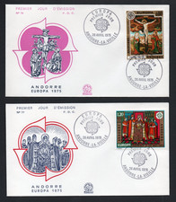 ANDORRA 1975 EUROPA CEPT FDC set on first day cover (French Post)