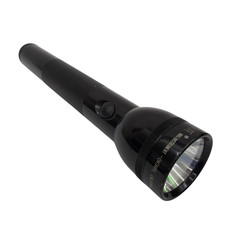 Mag-Lite Mag Instrument Black D-Cell Flashlight Tested Working With Spare Bulb