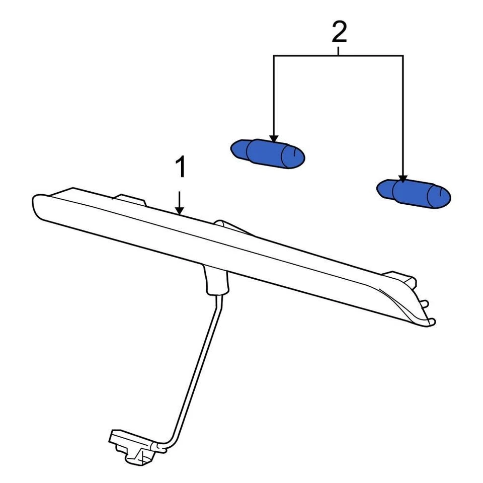 For Ford Focus 2000-2007 Ford Center High Mount Stop Light Bulb Foto 2 de 2
