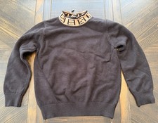 Fendi Knitwear Sweater Neck Logo Small