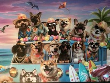 Beach Day HOLIDAY DOG 1000 Pieces Jigsaw Puzzle BBOLDIN