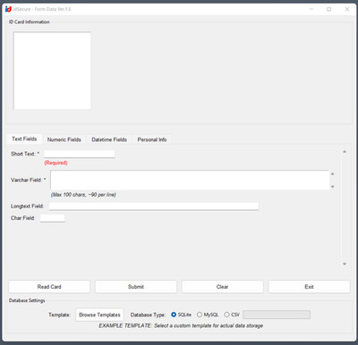 idSecure - Identity Verification Systems - Formulardaten