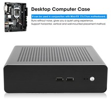G60S HTPC Chassis Full Aluminum DCATX Power Supply MiniITX Case For Desktop