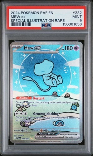 2024 POKEMON PAF EN-PALDEAN FATES SPECIAL ILLUSTRATION RARE #232 MEW EX PSA 9
