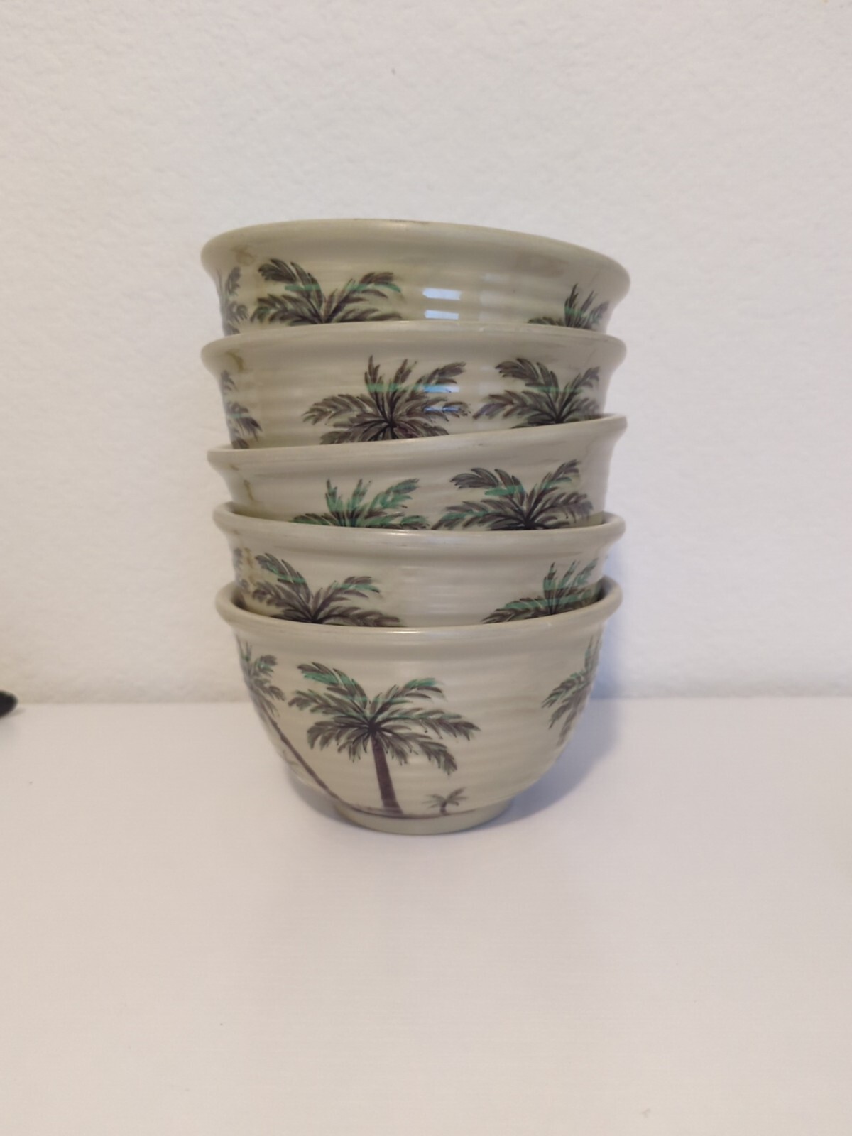 Tabletops Unlimited Palm Tree Melamine Bowls Set Of 5 eBay