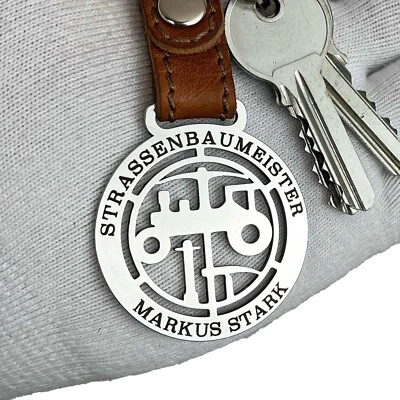 STEELMONKS Geschenk für Strassenbauer mit Text - Zunftzeichen - Geburtstag Schlüsselanhänge