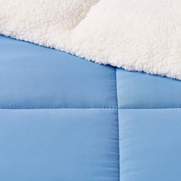 New Room Essentials-Target-Faux Shearling Comforter Twin/Twin XL Blue Fast Ship - Image 4 of 4