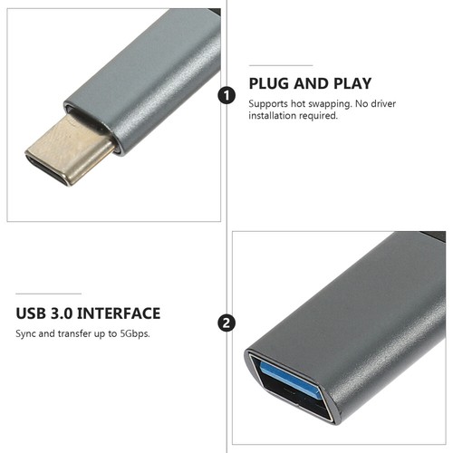 3 Pcs USB-C Male to USB 3.0 Female OTG Cable Adaptor for Pixel and other - Afbeelding 8 van 12