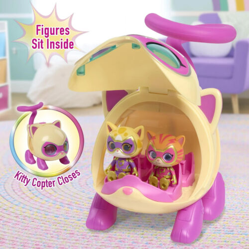 NEW! Disney Super Kitties Su-Purr Charged SUPER KITTY COPTER Vehicle & Figures - Picture 3 of 6