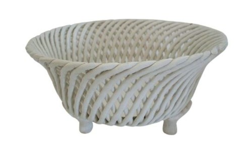 Vintage Basket Weave Ceramic Bowl - Europe - Mid 20th Century - 第 1/11 張圖片