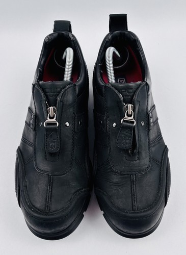 Herren Vintage 1990’s Polo Ralph Lauren Schwarz Leder Niedrig Stiefel Größe 9 - Bild 7 von 12