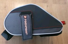 Borsa da sella Rockrider in nero/rosso/grigio/bianco/argento USATA