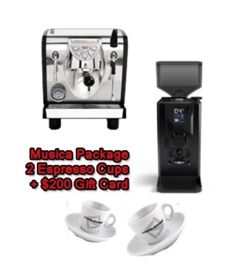 Simonelli Musica Pour Over espresso machine with Duo grinder, Black Friday Deal!