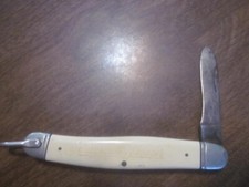 VINTAGE CAMILLUS 100 ADVERTISING SAY IT WITH FLOWERS FOLDING KNIFE USA MADE