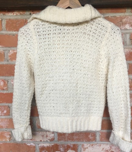 Xhilaration Girls M Ivory Button Front Sweater Chunky Knit Acrylic Wool EUC! - Picture 4 of 7