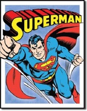 Superman Man of Steel Metal Tin Sign 12x16 Comic Classic Made in USA