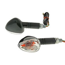 Vicma Blinker Set m10 Doozy black clear long for scooters, motorcycles