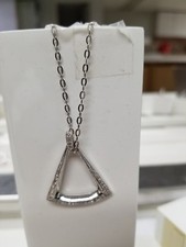 Silver and diamond necklace 0.25ct diamonds including silver chain.