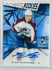 2021-22 SP Game Used Blue Autographs #135 Alex Newhook Avalanche Canadiens