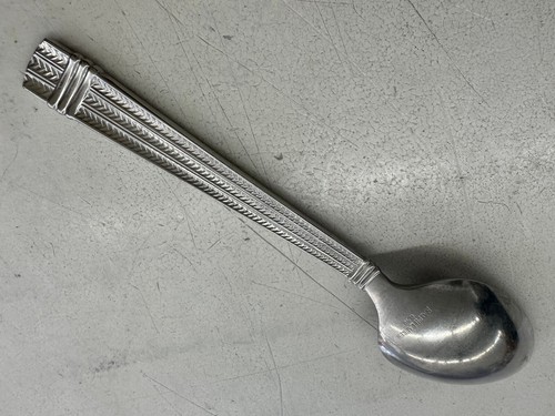 Ralph Lauren Wainwright Herringbone 1 Oval Place Soup Spoon Stainless 7" Bands - Picture 3 of 3