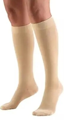 Truform Medical 15-20 mmHg Compression Thigh High Socks Beige Large 1773LBM. 332