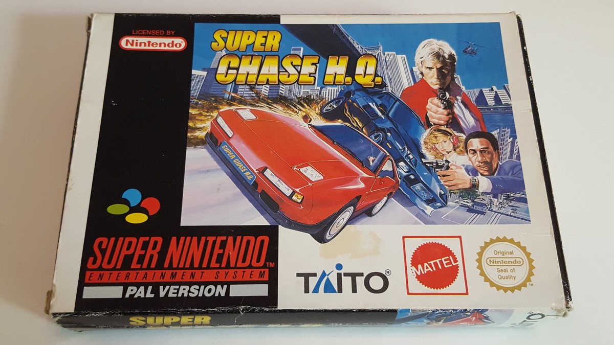 Super Chase HQ Pal in Acrylglasbox Super Nintendo Snes Original