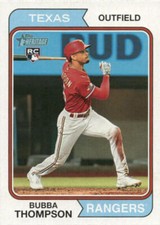 2023 Topps Heritage Bubba Thompson #157 Texas Rangers