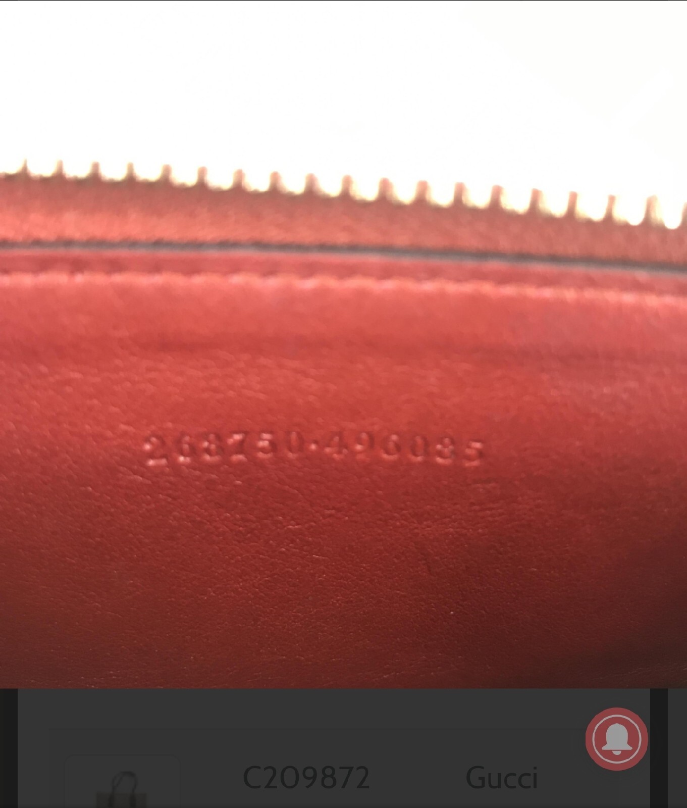 GUCCI Coin Purse Micro Guccissima Red Enamel Wallet Gold w/ Heart Charm image 6