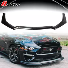 For 2018-2021 Mustang GT Ecoboost Front Bumper Lip Body Kits Gloss Black
