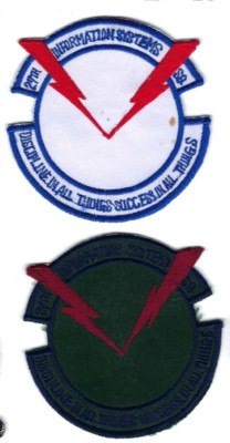 PATCH USAF 27TH INFORMATION SYSTEMS SQ  PAIR ANDERSEN GUAM AB     B4-2