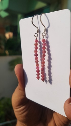 Orecchini Pendenti Argento 925 TELINGA A Fiore Con Pietra Preziosa Naturale – Fatto A Mano