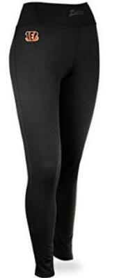 Zubaz Cincinnati Bengals Womens Size Small Solid Black Leggings C1