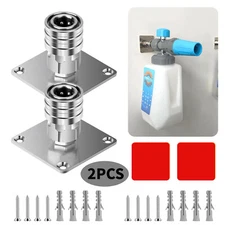 Stainless Steel Foam Cannon Mount Rack 1/4" Quick Connect Pressure Washer Holder