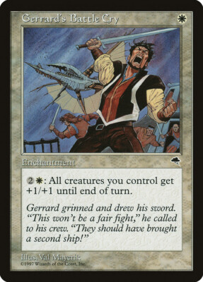 mtg battle cry cards MTG Gerrard's Battle Cry - Tempest #021