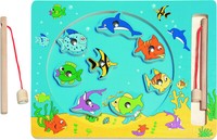 Woody Holz - Magnetisches Fischespiel, Angelspiel, Fische Angeln