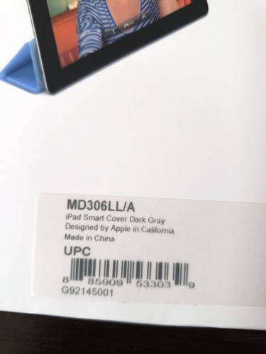 NEW Apple Smart Cover for Apple iPad 2nd- 3rd- and 4th-Gen - Dark Gray MD306LL/A - Picture 3 of 5