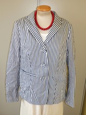 Jacke Luisa Cerano Blazer Marinelook blau weiß gestreift 42 neu