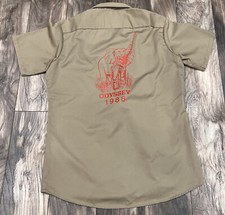 Vintage odyssey 1988 khaki work shirt size medium  